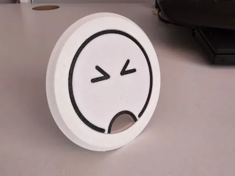 Desk Cable Grommet – Puking Emoji Design Ø 60 mm