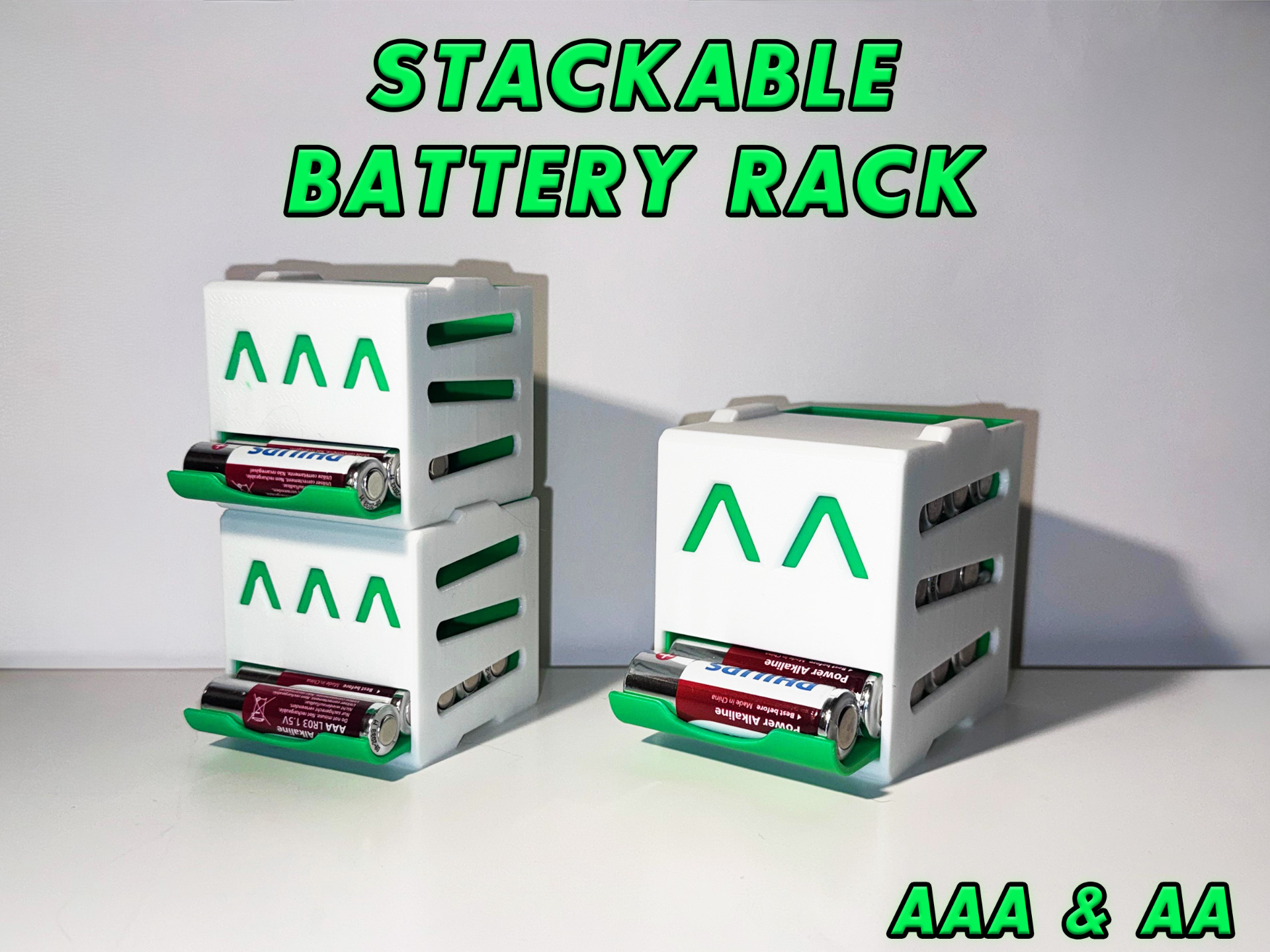 Stackable Battery Rack AA & AAA