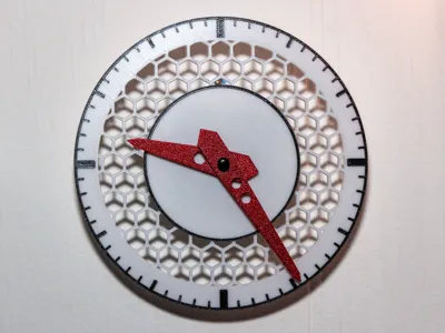 Minimal Honeycomb Wall Clock 