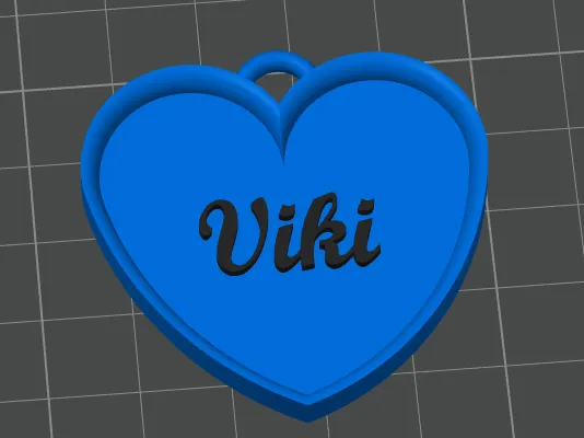 Customizable Heart Keychain