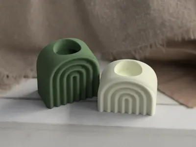 Modern Tea Light Candle Holder - Free 3D Print Model - MakerWorld