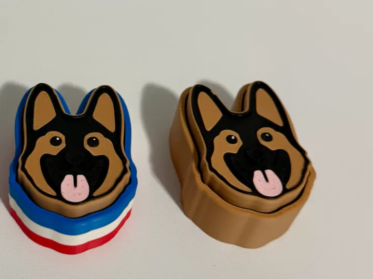 German Shepherd Fidget Clicker and Keychain