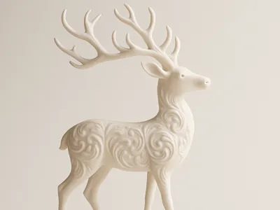 Elegant Deer Sculpture