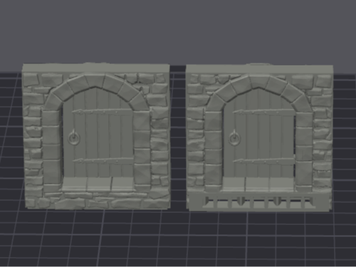 Openlock Castle print in place working door.