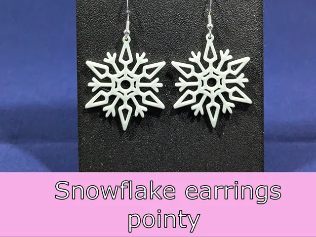 Snowflake earrings - pointy