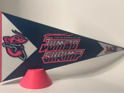 Jacksonville Jumbo Shrimp Pennant w/ Desk Stand