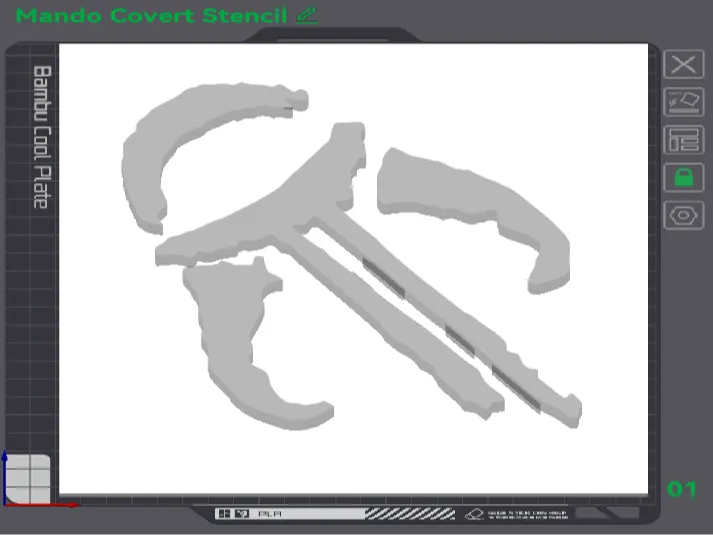 Mandalorian Covert Stencil