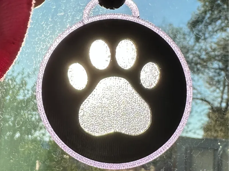 Puppy Print Sun Catcher