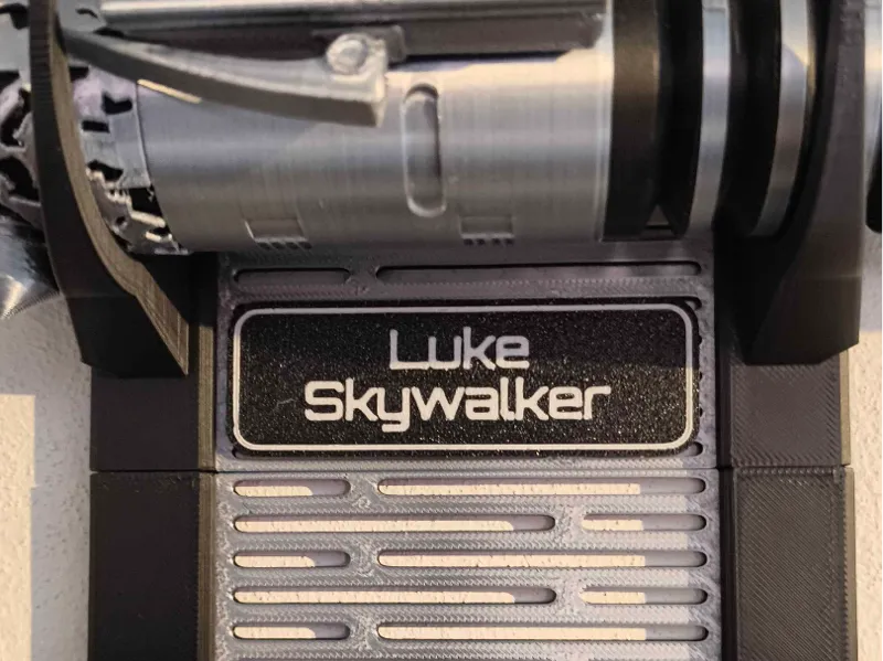 Lightsaber Wall Mount Add-On - Push-Fit Nameplate