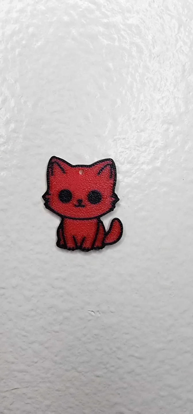 Cartoon Cat earrings view 2