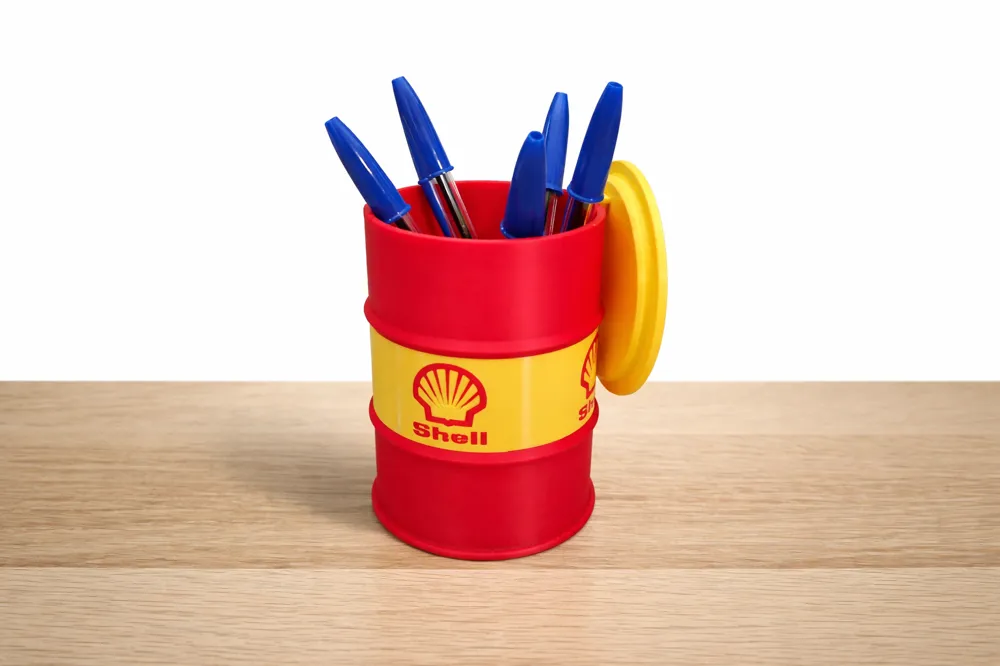 Shell Organization Pen Pen Holder Oil Barrel Shell - Desktop Organizer - Free 3D Print Model ...