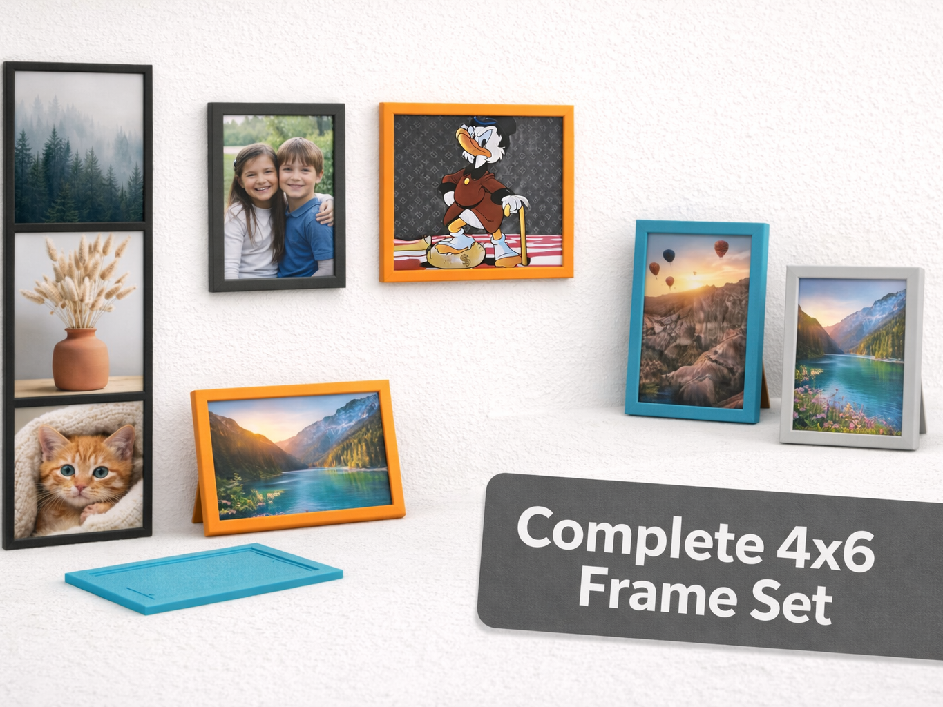 4x6 Photo Frame Set | Wall & Standing