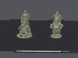 D&D Miniature Tavern Town Folk
