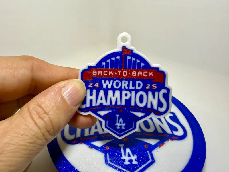 Dodgers Back to Back Champions Necklace