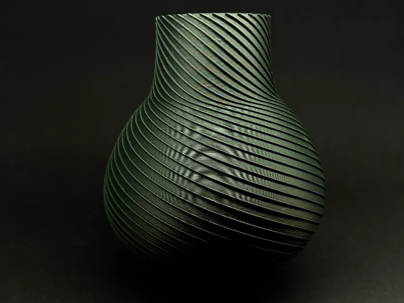 Spiral Noir Vase – Modern Elegance