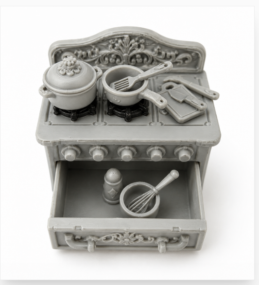 Miniatura 2 do modelo 3D Victorian Mini Kitchen Set