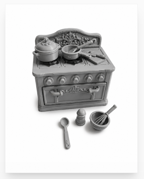 Miniatura 1 do modelo 3D Victorian Mini Kitchen Set