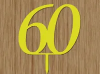 Topper de gâteau chiffre 60 — photo 1
