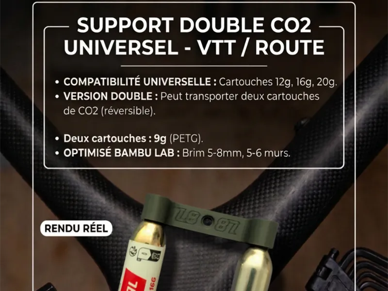 support cartouche CO2 double - LIGHT