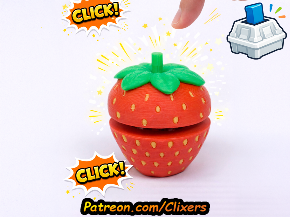 Strawberry Clicker Cute Fidget Toy