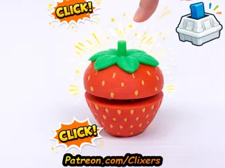 Strawberry Clicker Cute Fidget Toy