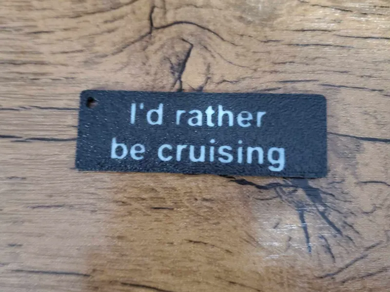 I'd rather be cruising keychain
