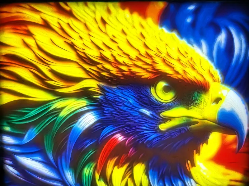 Eagle CMYK Lithophane
