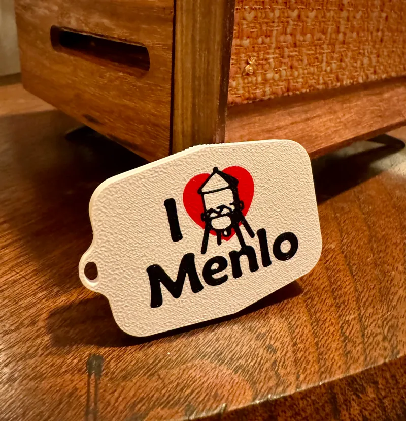 I Heart Menlo - School Keychain