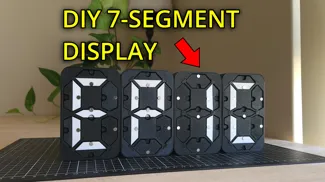 3D Printed Electromechanical 7-Segment Display