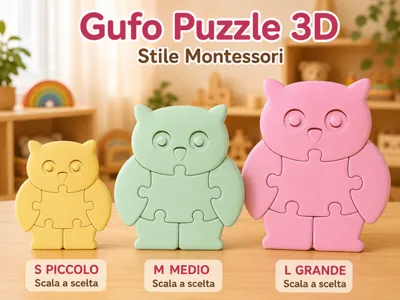 OWL 3D Puzzle | Montessori|Educational Toy
