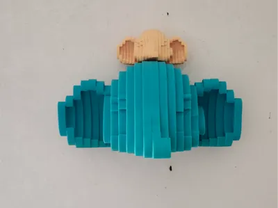 Layered Sculpture Elephant Wall Mounted (Big)