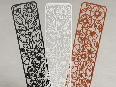 Flower Cutout Bookmark | Fast Single-Color Print