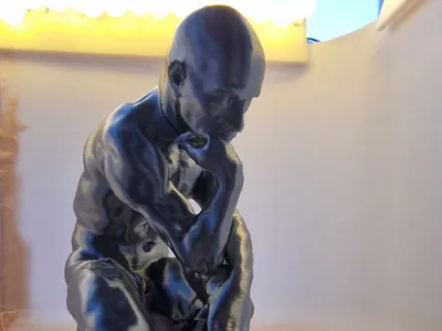 The Rock Thinker - The thinker with the rocks face
