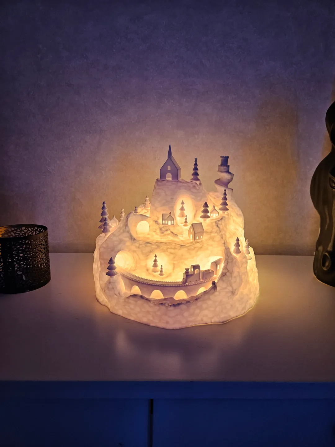 Christmas/Winter Village — Modded for Lights Remixed by Rewilo MakerWorld: Download Free 3D Models - 3D model önizlemesi