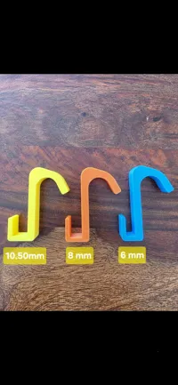 0.2mm layer, 3 walls, 15% infill   Hook 6 mm