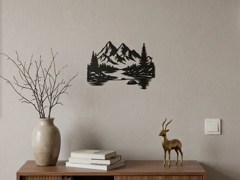 Decoração Lago e Montanha
