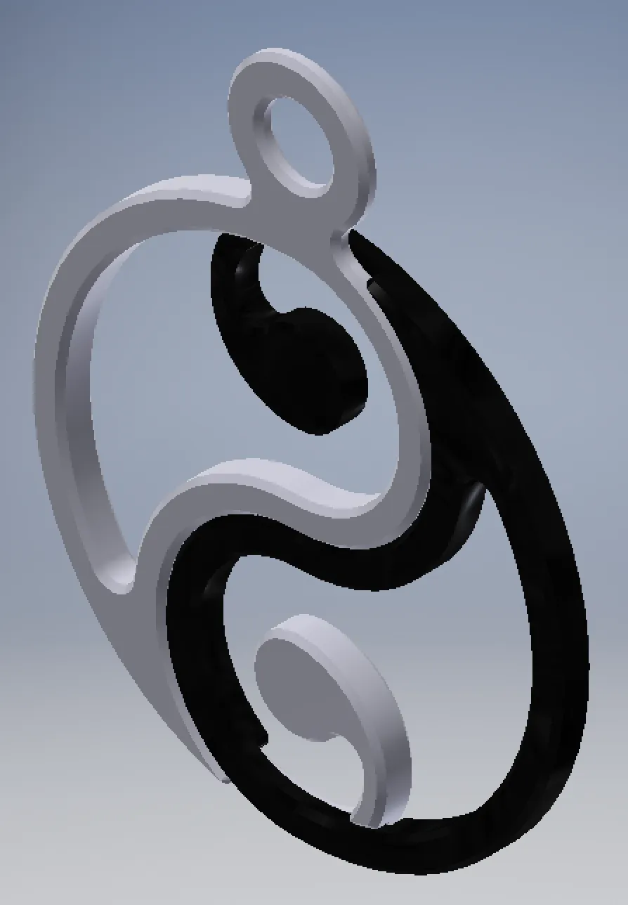 Yin&Yang Pendant - Free 3D Print Model - MakerWorld