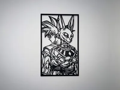 Goku and Beerus Wall Art