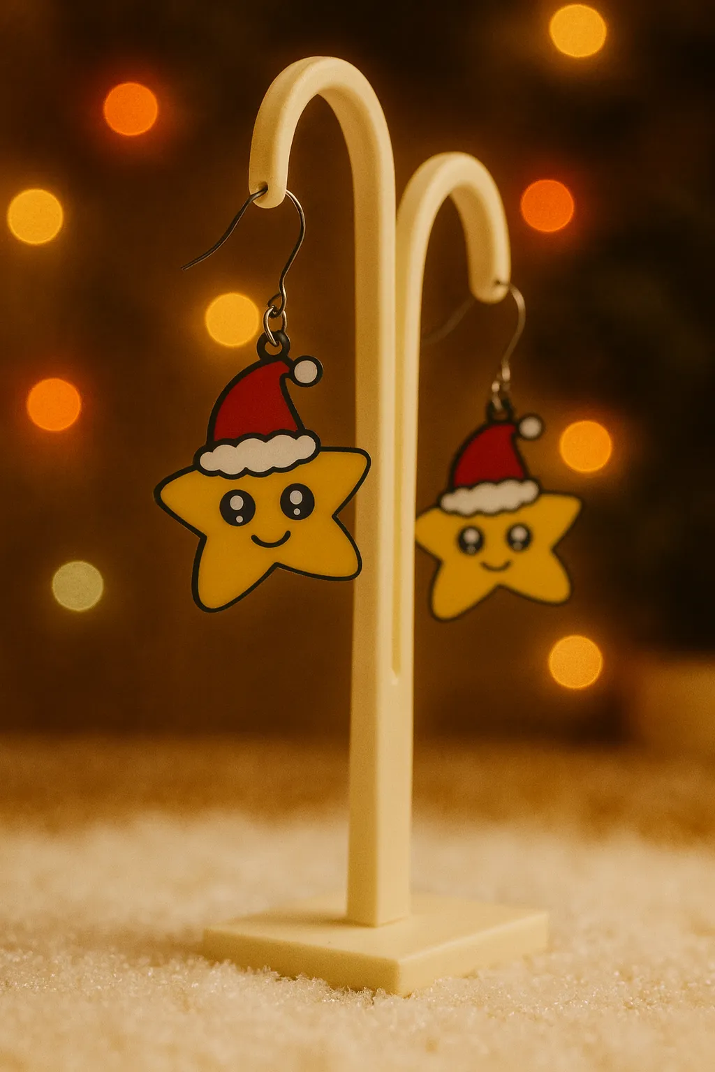 Christmas Star Earrings view 2