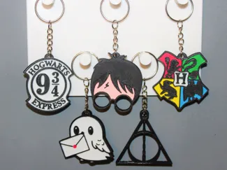 Porte clé Harry Potter logo lot de 5