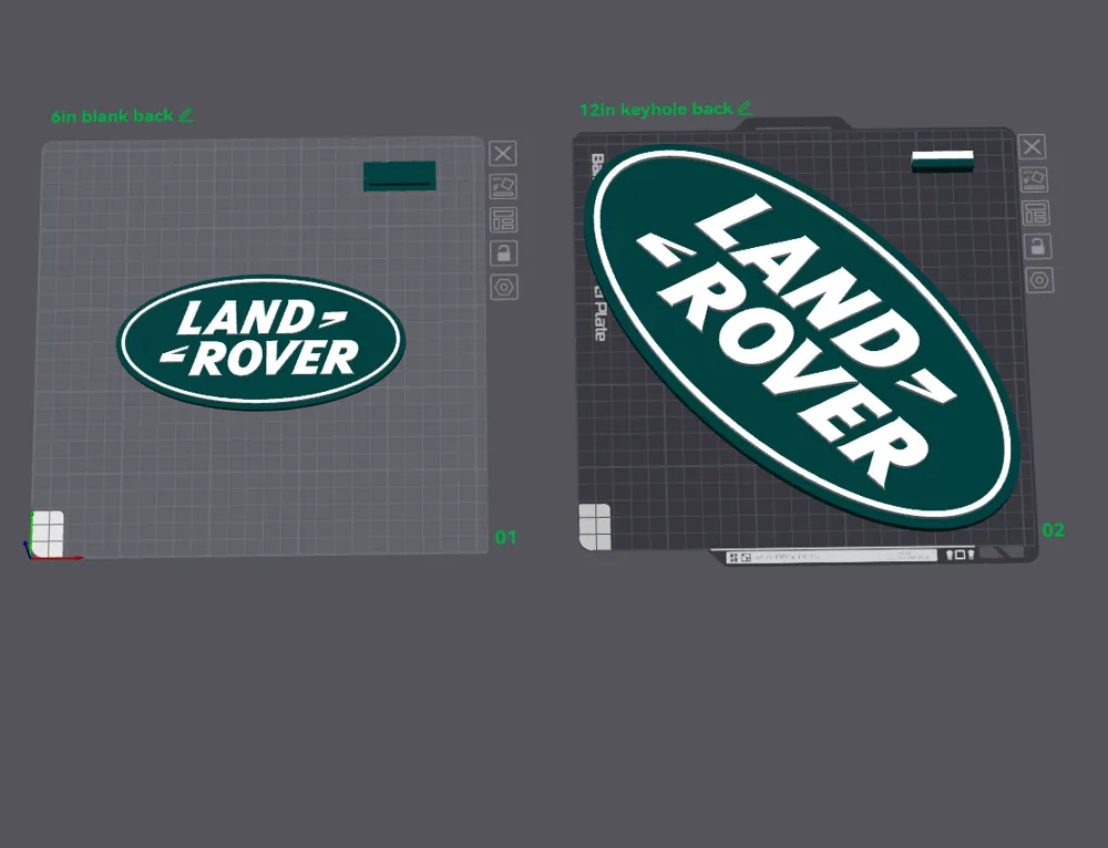 Pictogram Land Rover Land Rover logo sign plaque 2-sizes - Free 3D Print Model - MakerWorld