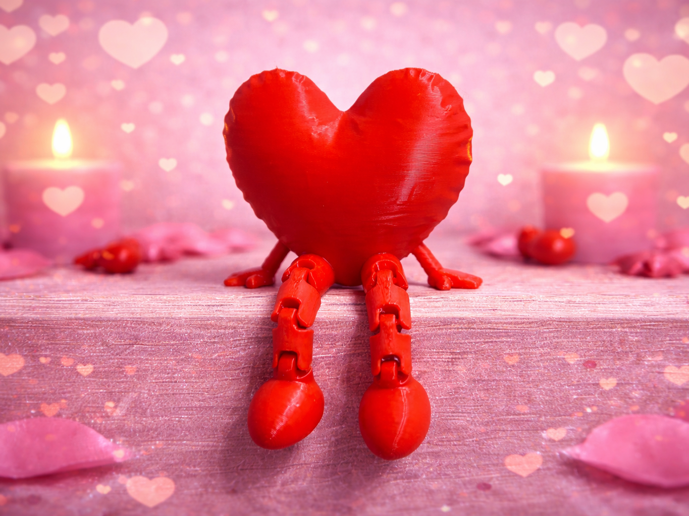 Articulated Balloon Heart - Valentine's Day