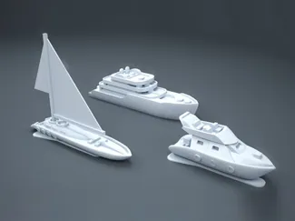 architectural model yacht and boat