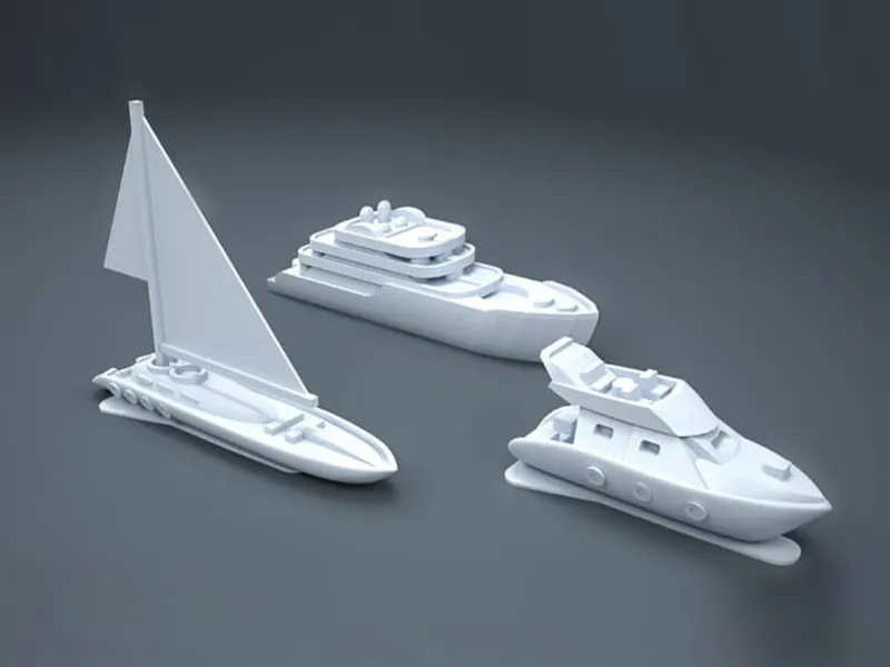 architectural model yacht and boat