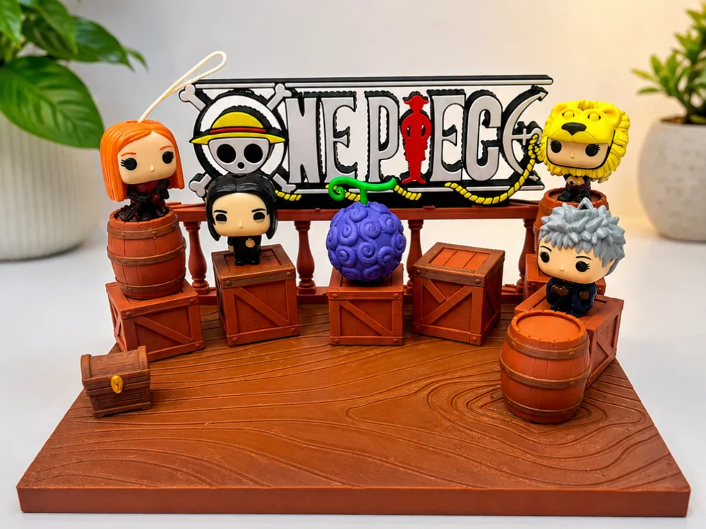 Tapa o cubierta: Expositor Funko de one piece Kinder Joy. Referencia del modelo original.