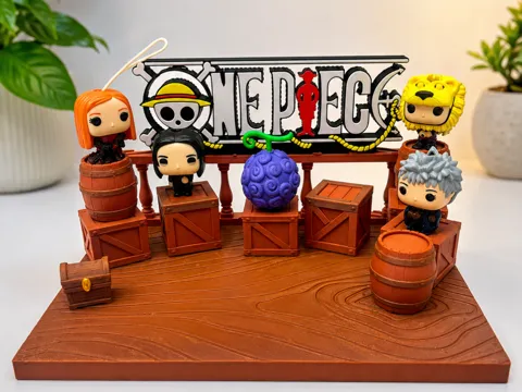 Tapa o cubierta: Expositor Funko de one piece Kinder Joy — referencia de MakerWorld