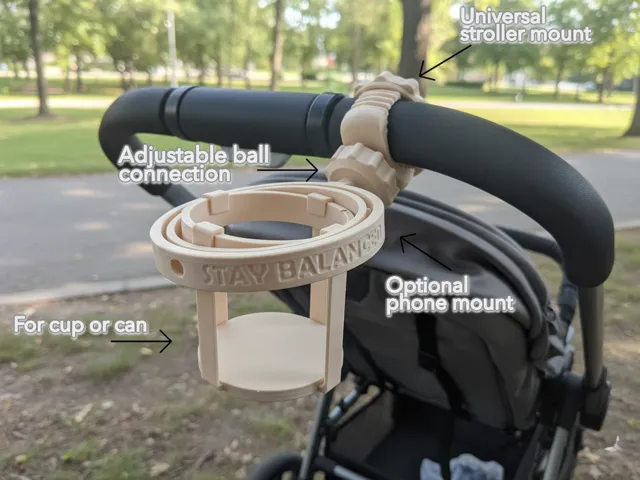 Gyroscopic Cup Holder for Stroller