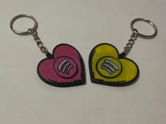 Spotify Heart Keychain