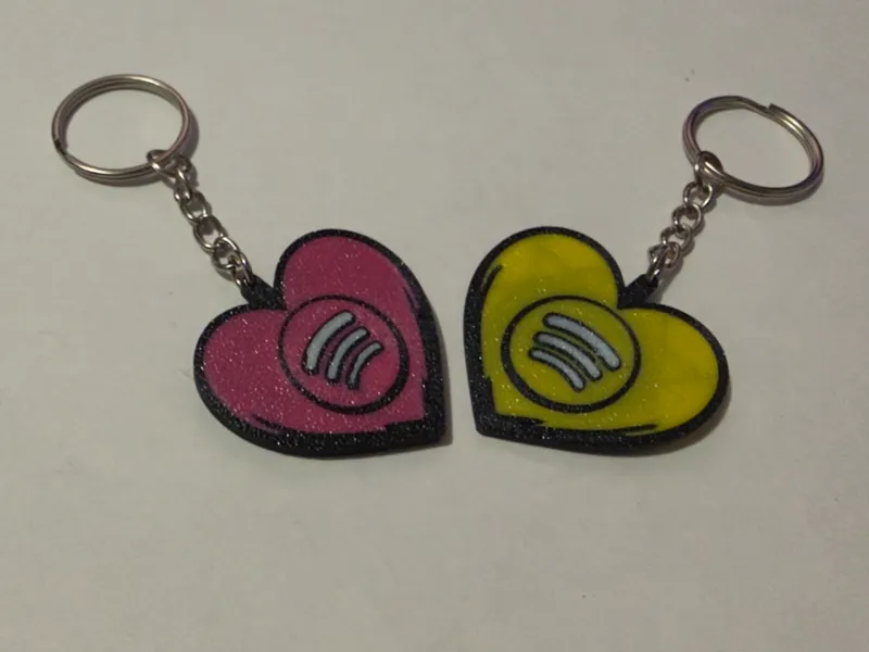 Spotify Heart Keychain