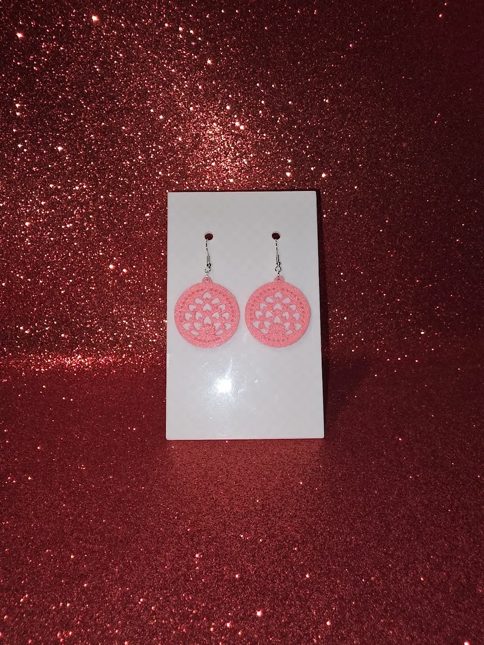 Mandala round earrings view 2